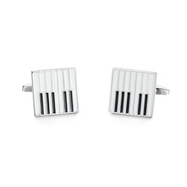 Cufflinks with Music - Original Cufflinks for Band, Choral, Orchestra, Sold as a Pair - Accessories for Costumes, Shirt and Suit Jacket, Tuxedo, Piano, One Size, Piano