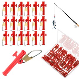 50個 1-1/2 釣り糸シンカースライド メタルスナップ付き ABS釣りウェイトシンカースライダークリップ、屋外キャットフィッシングタックル用品 桟橋釣りボート ビーチ、釣りアクセサリー