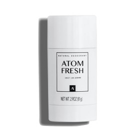 Atom Fresh Natural Deodorant Solid Stick – 72H Triple Odor Defense – Aluminum-Free, Baking Soda-Free – With Amino Acids, Mineral Powder, Plant-based Starch – Sweet Jam Jasmine – Skin Safe – 2.9 oz