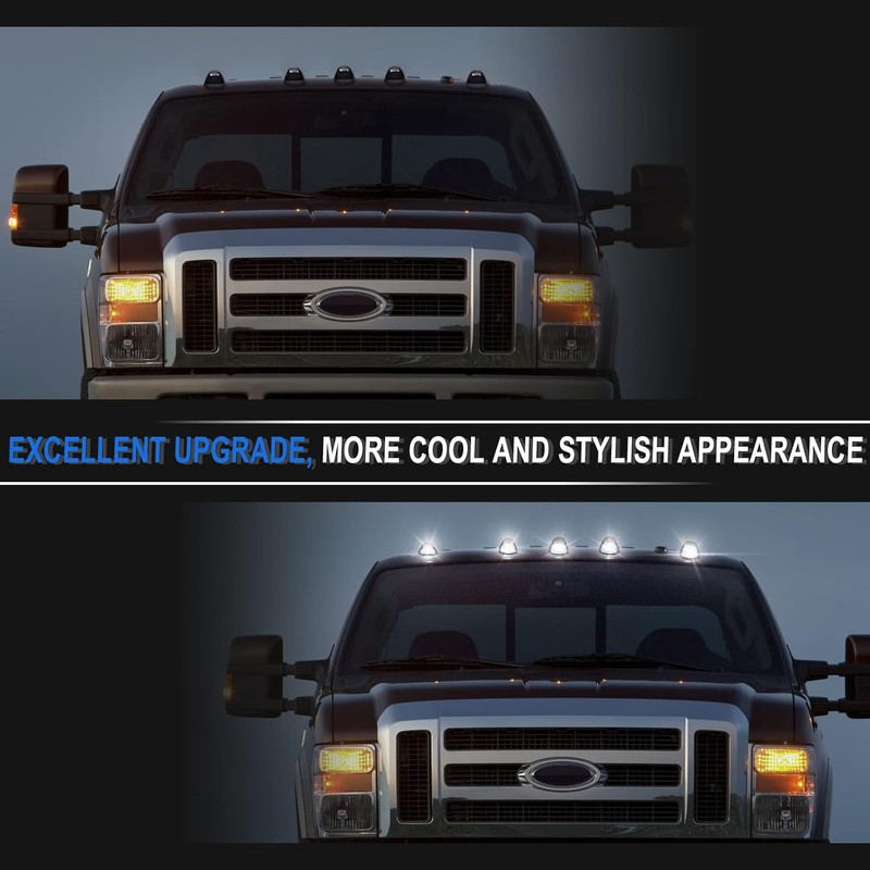 HOCOLO 5x Smoke Lens Rooftop Cab Clearance Light, Roof Top