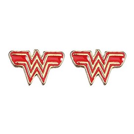 Superhero Woman W Logo Stud Earrings