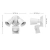 GLOBE Electric 17000270 110-Degree 240 W Twin Head Gray Hardwired