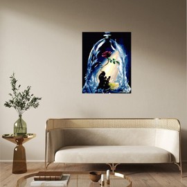 LukFun Paint by Numbers for Adults, DIY Oil Painting by Numbers Kit, Flower Craft Painting on Canvas, 40 x 50 cm (Magic Rose, without Frame)