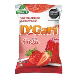 D'Gari 4 X D'GARI GELATINA DE FRESA 120 g CADA UNA