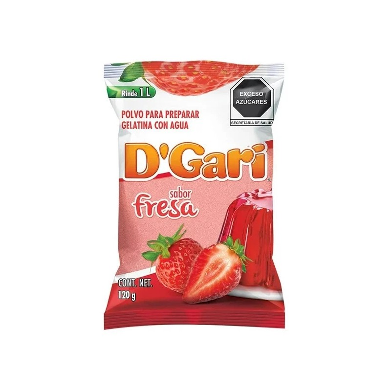 D'Gari 4 X D'GARI GELATINA DE FRESA 120 g CADA