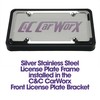 C&C Car Worx Front and Rear License Plate Brackets and