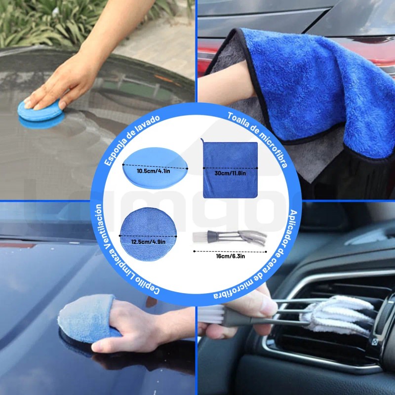 Kit Profesional De Limpieza Para Autos 30 Piezas Con Maletín