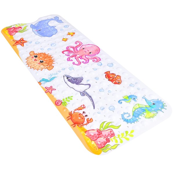 Secopad Kids Bath Mat for Tub Non Slip, 40 X
