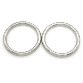 Heavy Duty Stainless Steel Metal O-Ring Welded Metal Round Rings for Camping Belt, Luggage Hardware Accessories (2, 10 x 80mm ID)
