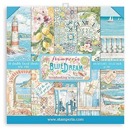 Stamperia Scrapbooking Pad-Blue Dream, 0, 12 x 12 inches