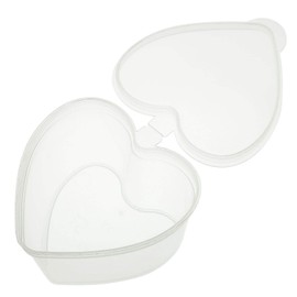 Tegg Storage Box 32PCS 1.5 oz Heart Shaped Transparent Plastic Storage Containers with Lids for Slime Foam Ball