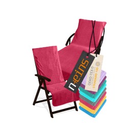 npluseins 1593.2317 Protective Cover for Garden Lounger or Garden Chair Terry Cloth 60 x 130 cm Bordeaux