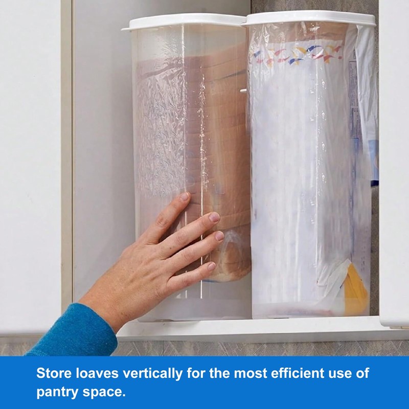 Bread Storage Dispenser, Bread Plastic Keeper Stackable Bread Container Safe