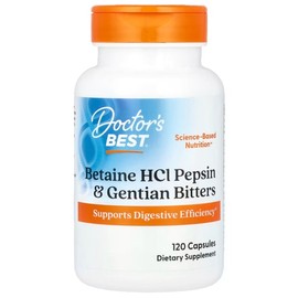 Dr's Best 닥터스 베스트 베타인 HCI 펩신 용담 젠티안 비터 120캡슐 Dr's Best Betaine HCl Pepsin Gentian Bitters 120 Capsules