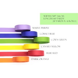 LASOIE Set Satin Ribbon for Flower Bouquet Gift Wrapping for Crafts Bows for Girls Hair Presents Birthday Party Decorations Wedding Invitations Decorative for Crafts Rainbow 16mm 5/8 Inch