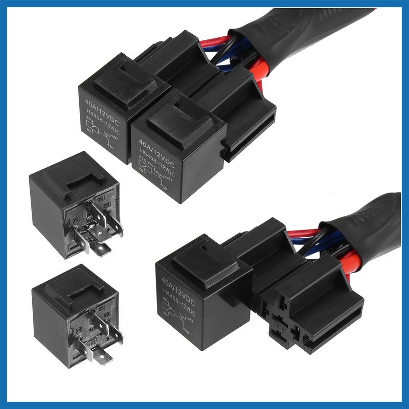 A ABSOPRO Car Headlight Bulb H4 Relay Wiring Harness Socket