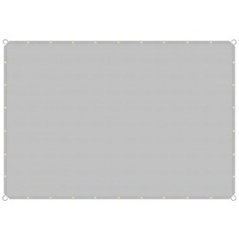 TANG Sunshades Depot 12'x14' Waterproof Rectangle Sun Shade Sail 220 GSM Light Gray Straight Edge Canopy with Grommet UV Block Shade Fabric Pergola Cover Awning Customize Available