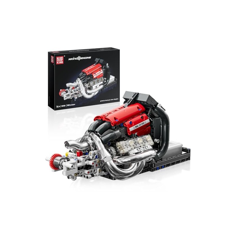 Mould King Formula One Engine Building Blocks, Motor Model Building