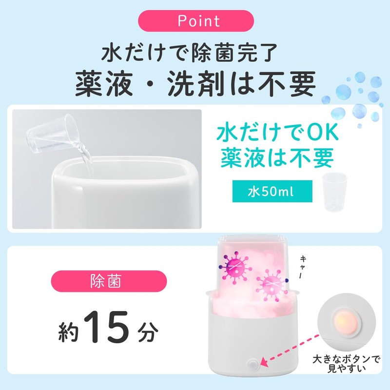 Ohm Electric HJ-OH100A-W 08-5402 Sterilizer Baby Bottle Sterilizer