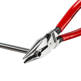 KNIPEX 08 21 185 Needle-Nose Combination Pliers Plastic Coated Black atramentized 185