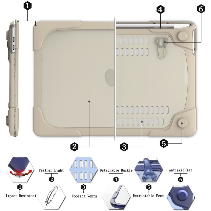 Mektron for MacBook Pro 13 Inch Case (Version 2015/2014/2013), Heavy