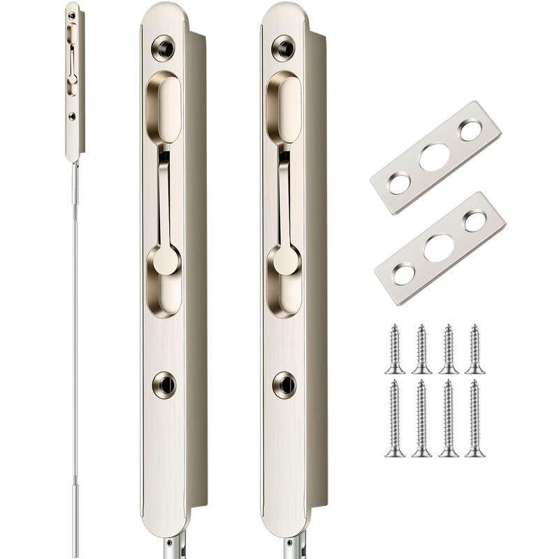 Blulu 2 Pcs 18 Inch Extended Flip Lever Flush Bolt