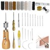 Mocrop 34 Pieces Leather Sewing Set Leather Tool with Leather