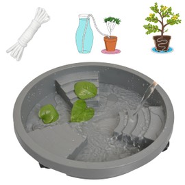 1 Pc 11 inch Plant Caddy with Lockable Wheels, Drainage & Self-watering Design, Movable Wheeled Round Planter Stand Coaster Saucer, Flower Pot Dolly Rack Tray on Rolling Casters Roller Indoor Outdoor