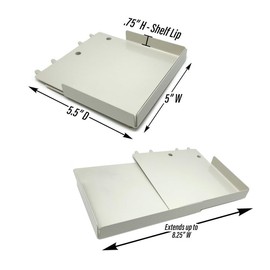 STORE FIXTURES DIRECT Gondola Shelf Extender, Adjustable Width Aisle Shelf That Attaches to Gondola Shelving, 20 Pack