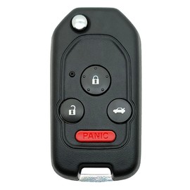 Modified Key Fob Keyless Entry Remote Control Car Key Fob Cover Shell Case & Pad Fits for Honda 2003-2012 Accord / 2006-2013 Civic EX / 2009-2015 Pilot /2005-2006 CR-V (Without Chip Holder)