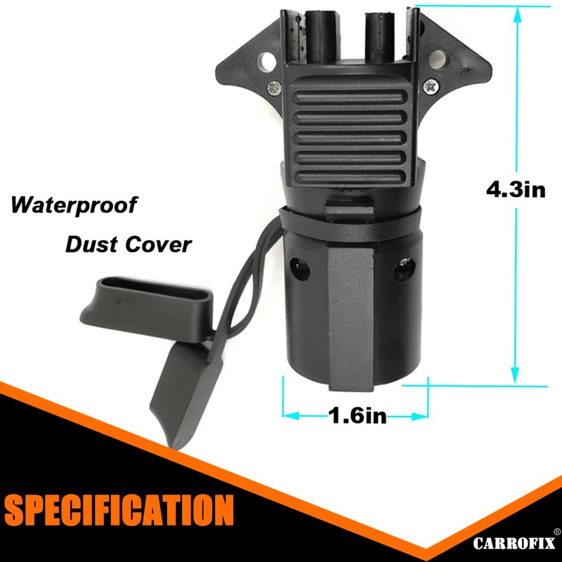 CARROFIX Adaptador de cableado plano de 7 vías a 4