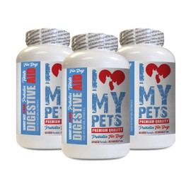 I LOVE MY PETS LLC I LOVE MY PETS LLC Dog Food additive - Digestive AID for Dogs - PET PROBIOTIC Beef Liver Treats - 180 Treats (3 Bottles)