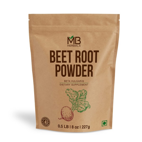 MB Herbals Beet Root Powder 8 oz (227 Gram / 0.5 LB) | No Preservatives | Non GMO