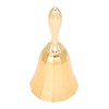 Operitacx Manual Restaurant Bell Ergonomic Metal Hand Bell with Sound