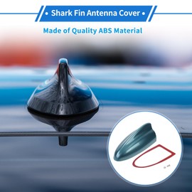 VekAuto Shark Fin Antenna Cover, AM/FM Signal Roof Aerial Universal for Car Auto SUV Truck Offroad ABS Material with Adhesive Base Blue