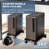 Hovadova Mobile PC Tower Stand, Adjustable Metal Computer Tower Stand,