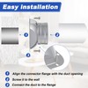 Zonon 2 Pcs 4 Inch Duct Connector Flange Metal Straight