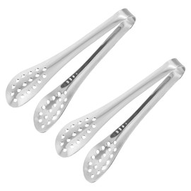 uxcell Serving Tongs, 2pcs 5 Inch - Stainless Steel Ice Tongs, Mini Sugar Tongs for Appetizers, Charcuterie, Dessert, Tea Party, Bar, Cafe (Silver)