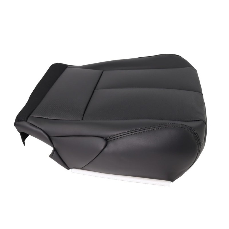 QPCRAP Driver Side Bottom Replacement Leather Seat Cover Perforated Black