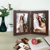 Frametory, 5x7 Double Picture Frame - Real Glass Hinged 2