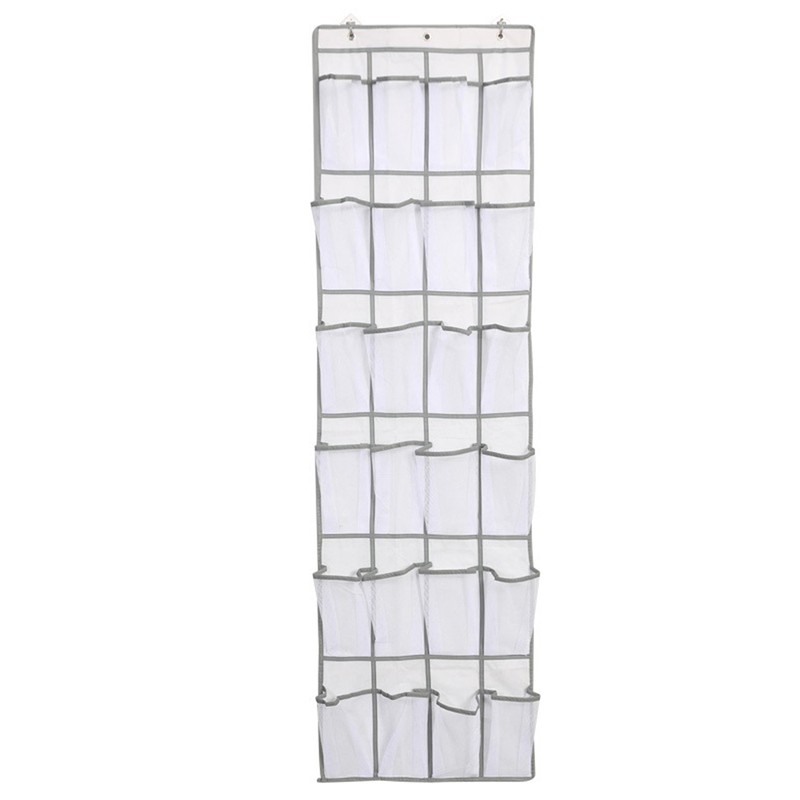 24 Pocket Over The Door Shoe Rack Holder Organizer Non