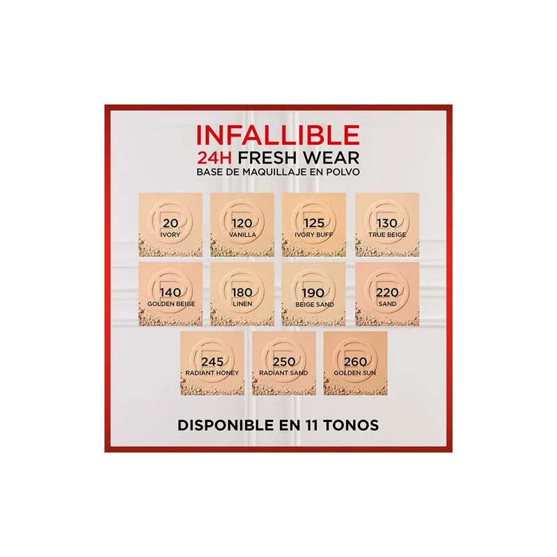L'Oréal Paris Infallible 24h Fresh Wear, Base de Maquillaje en