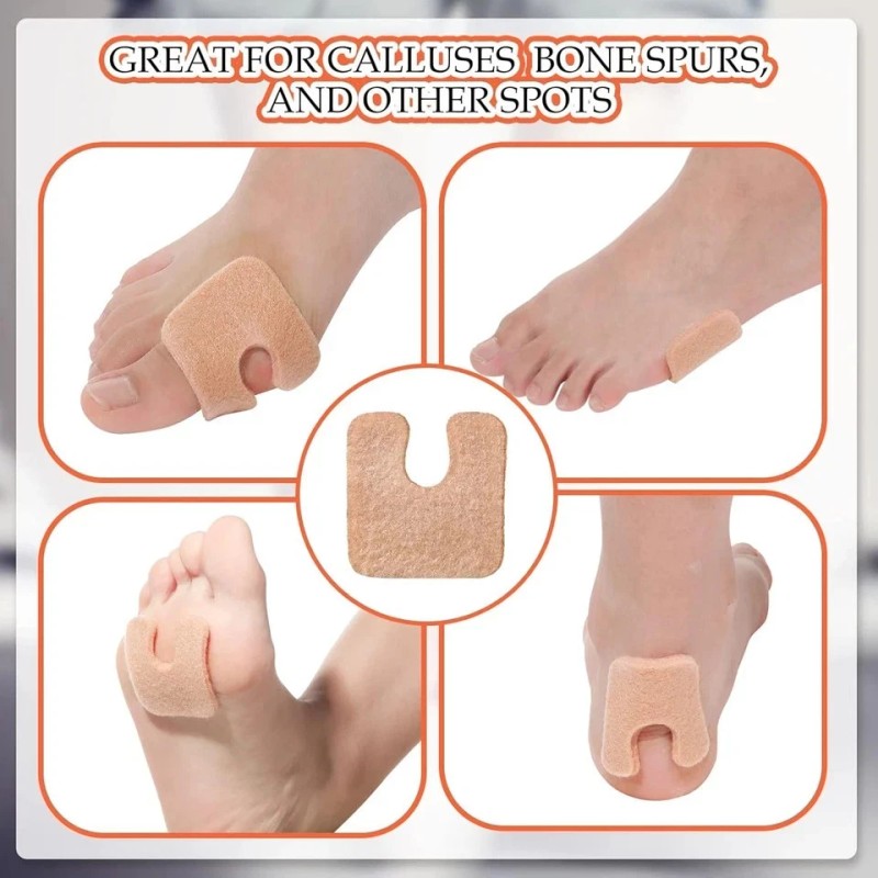 Boao 60 Pcs Callus Pads 1/4" Thick U Shaped Metatarsal