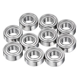 sourcing map 8Pcs MR115ZZ Small Bearing, 5mm ID 11mm OD 4mm Width Double Shielded Deep Groove Ball Bearings for Electric Motor Skateboards 3D Printer, P5 (ABEC 5)