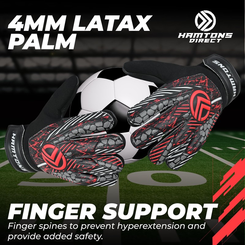 Hamtons Professional Goalkeeper Gloves - Durable Grip, Anti-Slip Design with