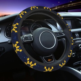 Philippines Filipino Sun and Stars Steering Wheel Cover for Women Men Anti-Slip Breathable and Sweat Absorption Universal Cute Steering Wheel Protector Car Accessories