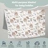 HawSkgFub Noah’s Ark Mink Baby Blanket Dotted Backing Boy Girl