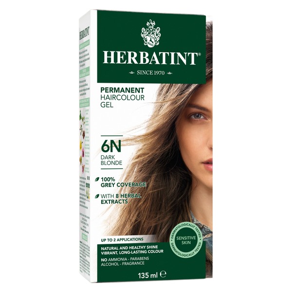 Herbatint Permanent Hair Colour Gel Dark Blonde 6N 135mL