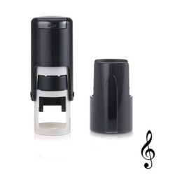 Treble Clef Stamp – Loyalty Card Stamper - Self Inking Black Ink – Approx. 11mm