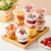 Qeirudu 50 Pack 9 Oz Clear Plastic Dessert Cups with